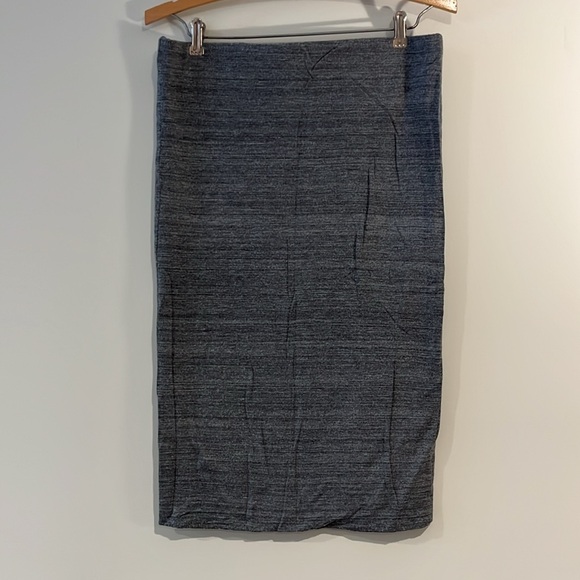 Ann Taylor LOFT Heather Gray Medium Pencil Skirt 24” Length Casual Stretch - Picture 6 of 6